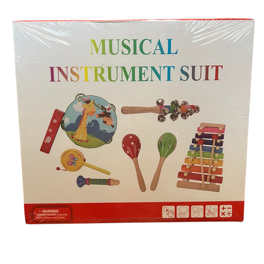 Set De Instrumentos Musicales En Madera