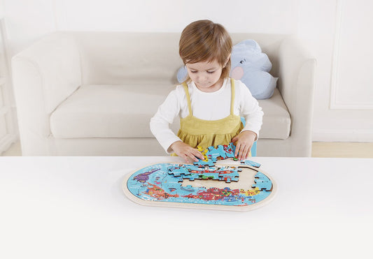 Puzzle del mundo madera Tooky Toy