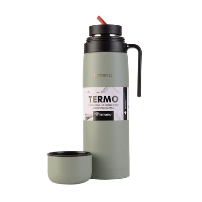 Termo 1Lt. Manija Rígida - Oliva