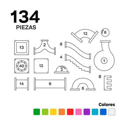 Imanix tobogán 134 pzas Braintoys