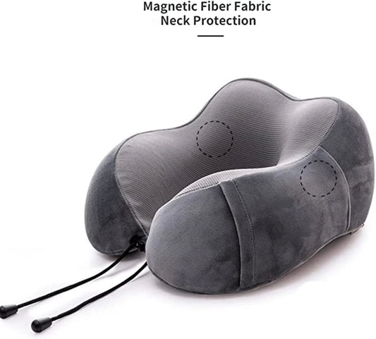 Almohada De Viaje Brio Anatomica Para Cuello Con Memoria - Gris