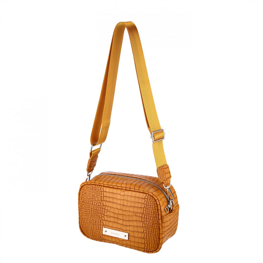 Bandolera Croco - Marrón