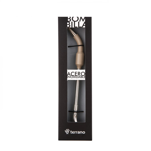 Bombilla Acero Inoxidable Terrano Color - Arena