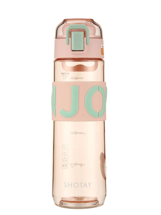 Botella Tritán Con Silicona  680ml - Rosado