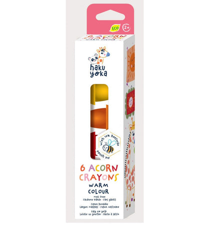 Crayolas Bellota Haku Yoka Colores Cálidos (x6) Avenir