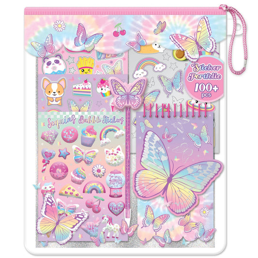 Bolso con pegotines mariposas (100 pzas) Hot Focus