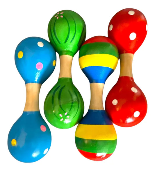 Maraca Doble Madera