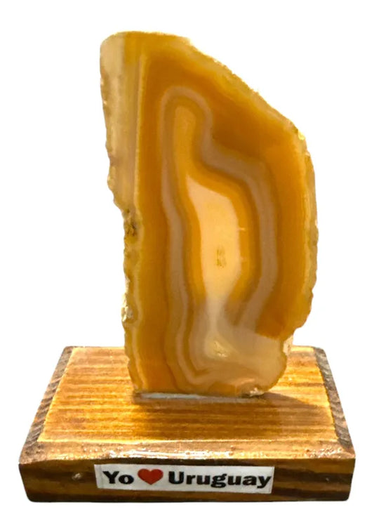 Piedra Agata Chapa Base Madera