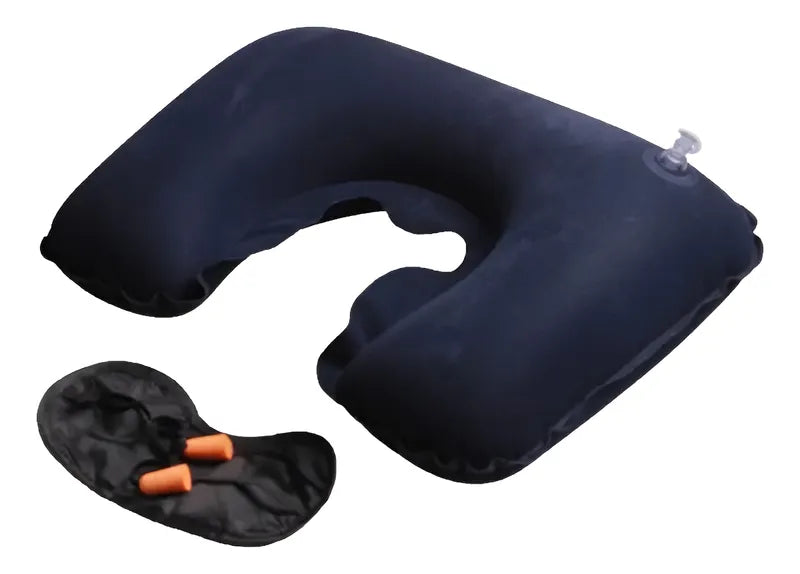 Almohada Inflable+Antifaz+Tapones Oídos