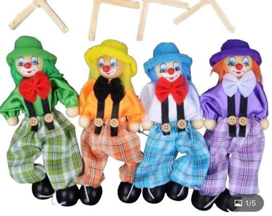 Marioneta Payaso Madera