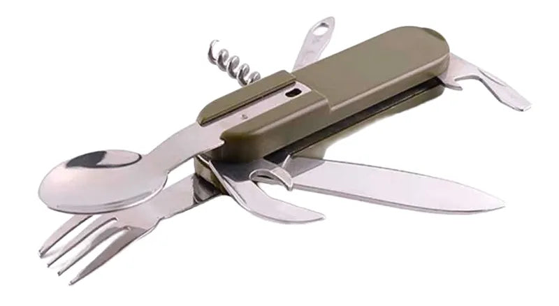Navaja Multiuso Camping Cuchillo/Tenedor