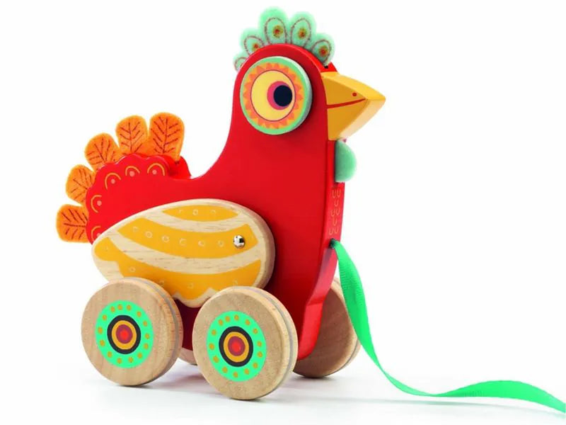 Juego de arrastre gallina Polka Djeco
