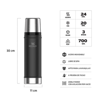 Termo Stanley Classic 590ml - Negro