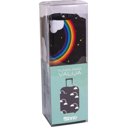 Funda Para Valija Grande Arcoiris - Negro