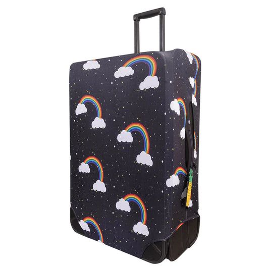 Funda Para Valija Mediana Arcoiris - Negra