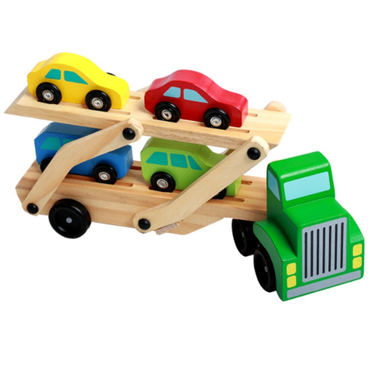 Camión de madera remolque con autitos