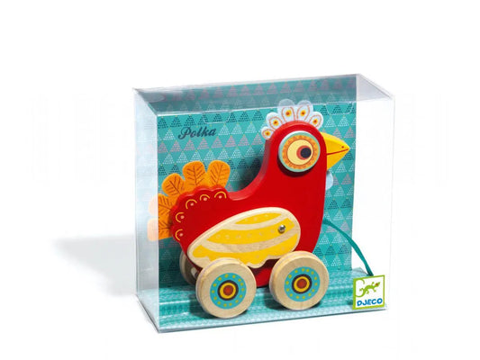 Juego de arrastre gallina Polka Djeco