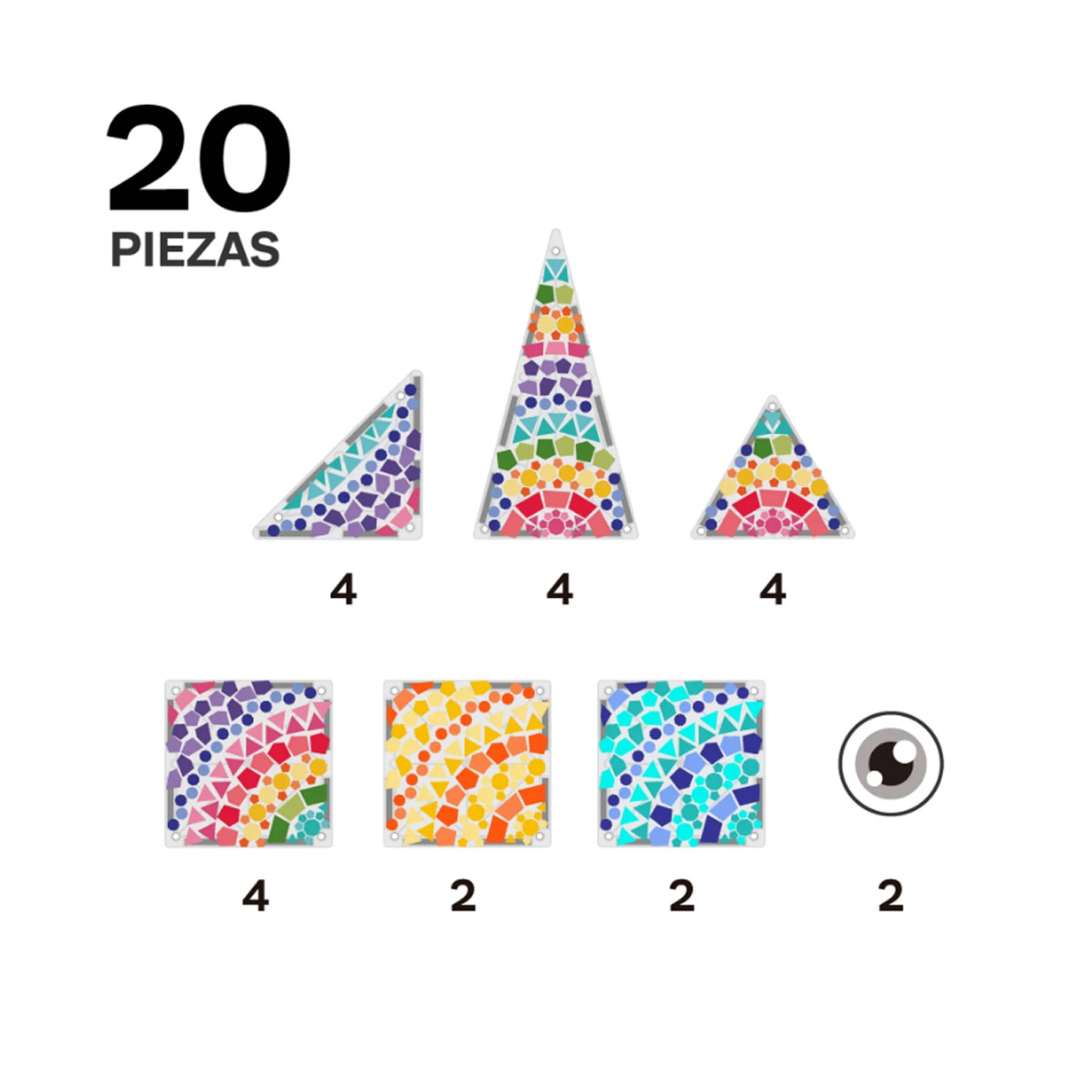Imanix Mosaico 20 piezas Braintoys