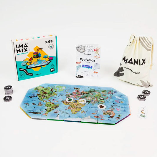 Imanix Speedy Eye Wild 56 piezas - Animales del Mundo Braintoys