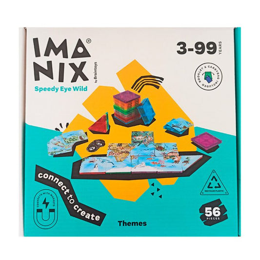Imanix Speedy Eye Wild 56 piezas - Animales del Mundo Braintoys