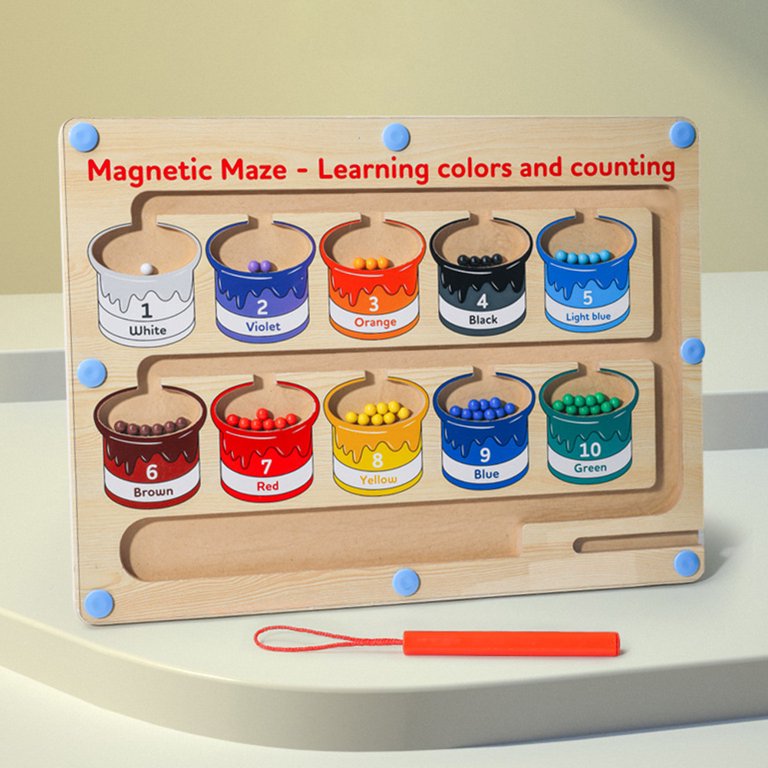 Laberinto magnético colores y números