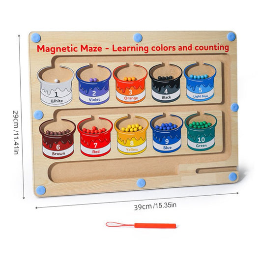 Laberinto magnético colores y números