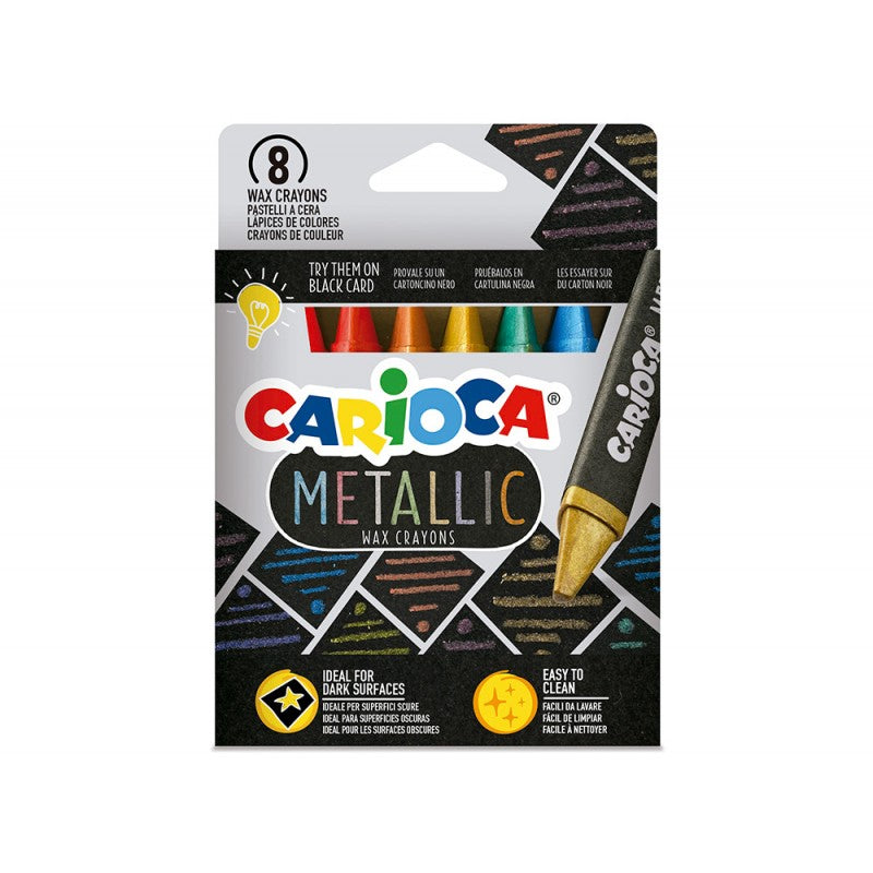 Crayolas de cera metalizados (x8) Carioca