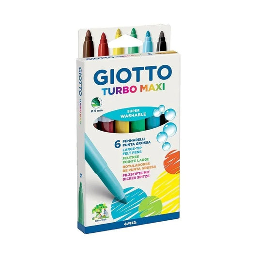 Marcadores Turbo Maxi Giotto (6 colores)