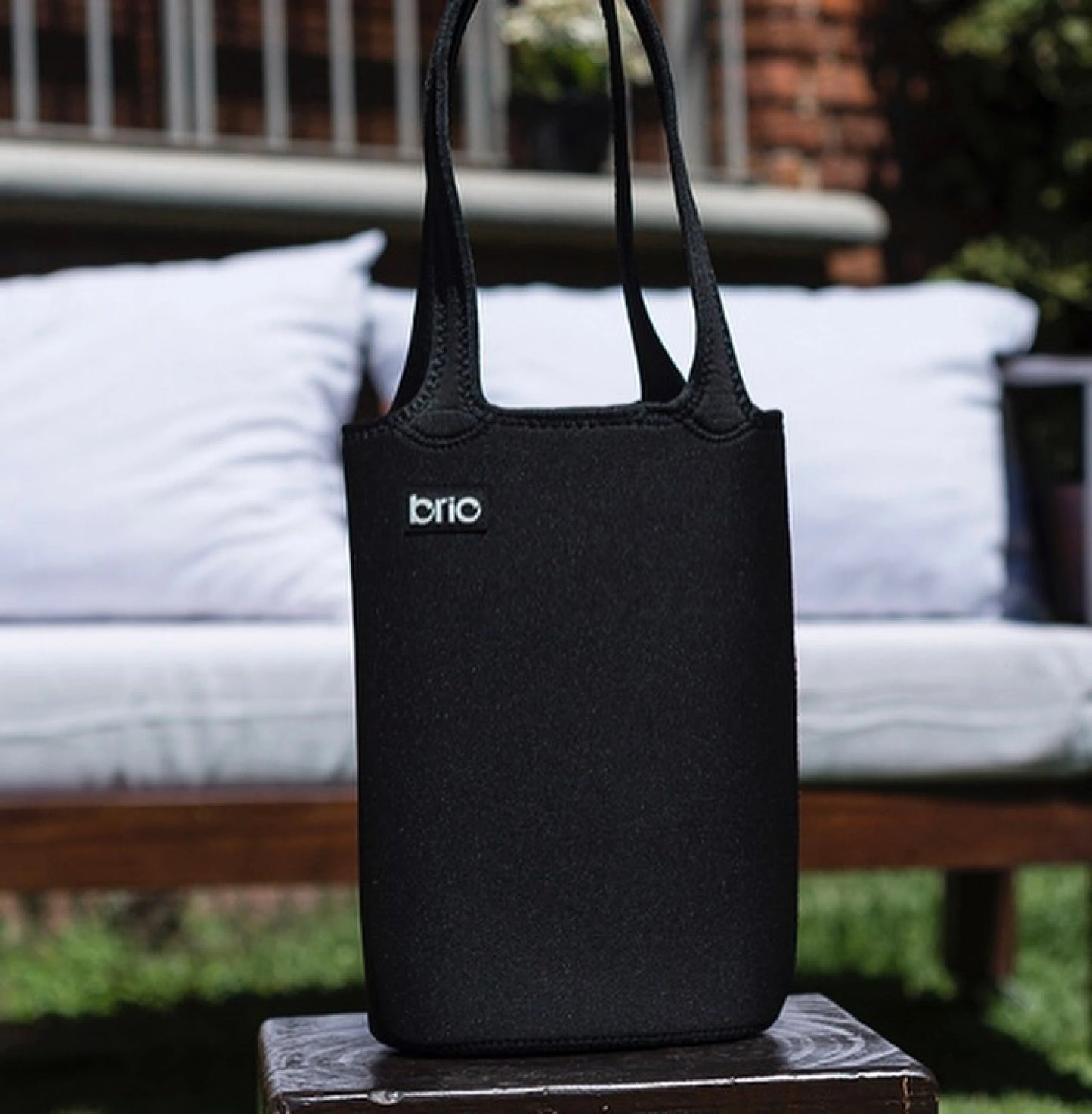 Matera Neopreno Brio Con Asas Nuevo Diseño - Negro Liso