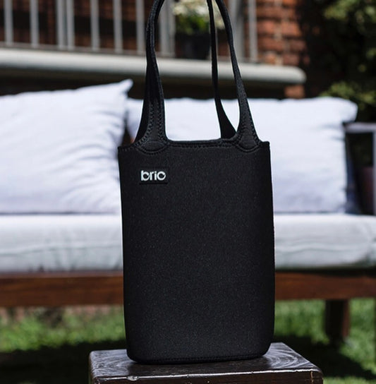 Matera Neopreno Brio Con Asas Nuevo Diseño - Negro Liso
