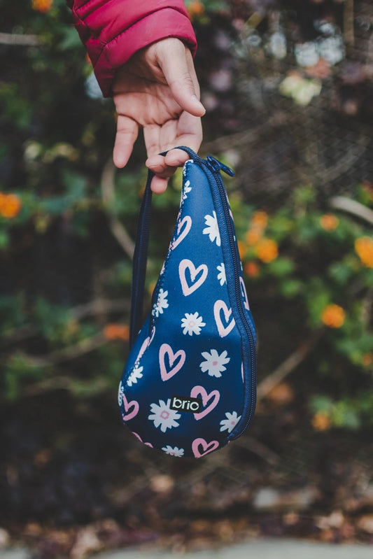 Funda Para Mate Neopreno Brio Azul Con Corazones