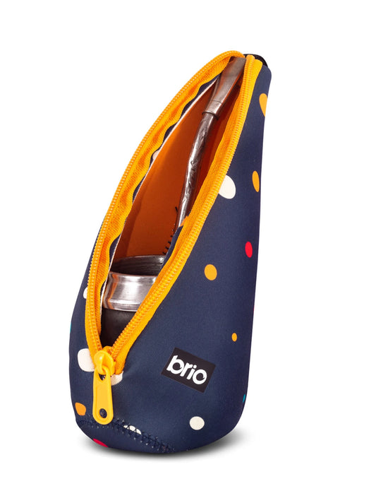 Funda Para Mate Neopreno Brio Azul Lunares Colores