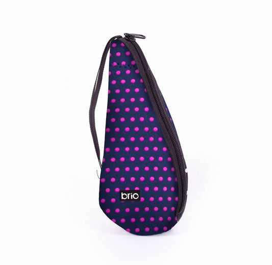 Funda Para Mate Neopreno Brio Azul Con Lunares