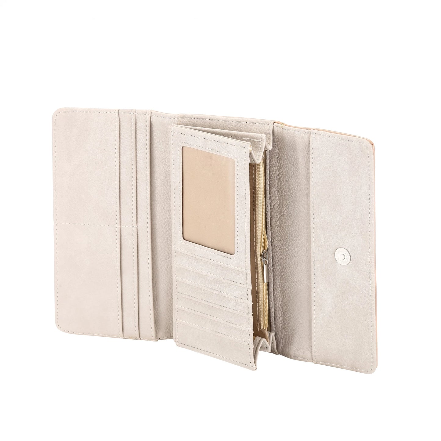 Monedero Milán  - Charolado Beige
