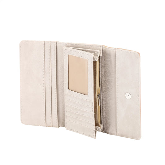 Monedero Milán  - Charolado Beige