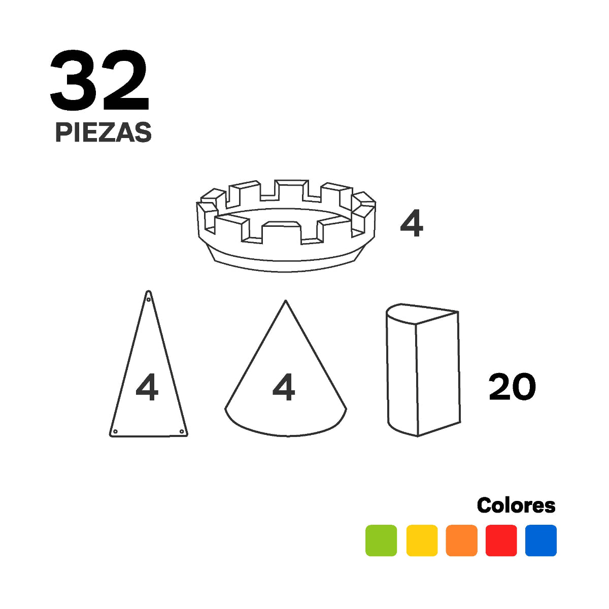 Imanix Rocket Castle 32 piezas Braintoys