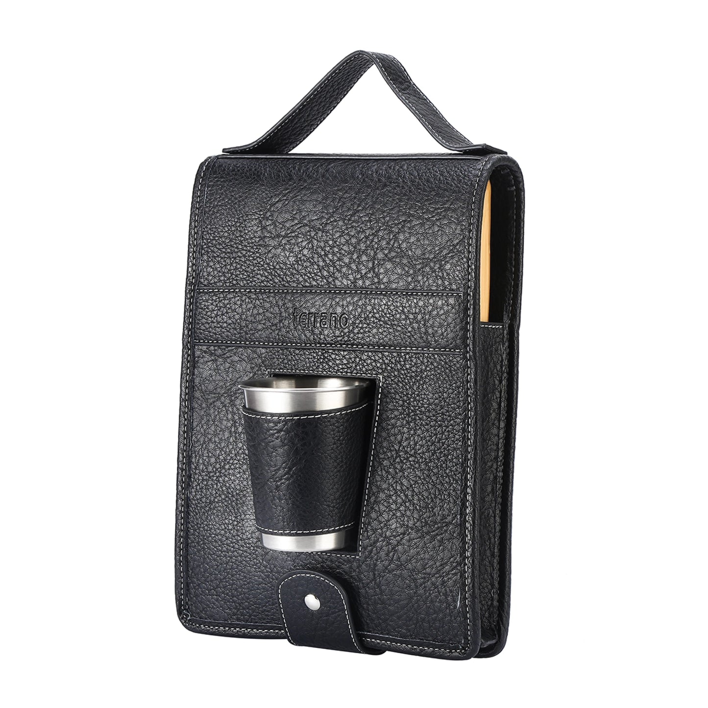 Set Parrilla Asador Con Vaso y Cubiertos Terrano - Negro