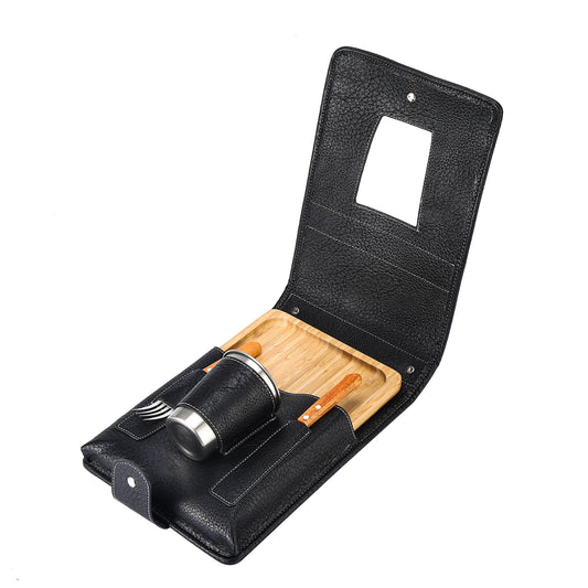 Set Parrilla Asador Con Vaso y Cubiertos Terrano - Negro