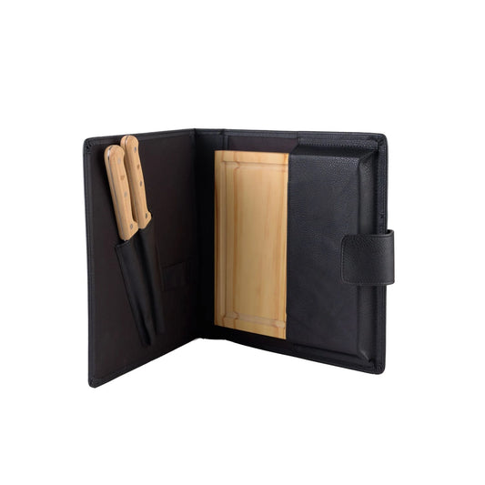 Set Parrilla Asador Con Tabla Cubiertos y Naipes Terrano - Negro
