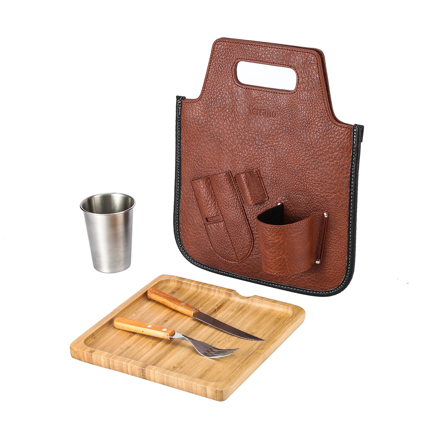 Set Parrilla Asador Outdoor Terrano - Marrón