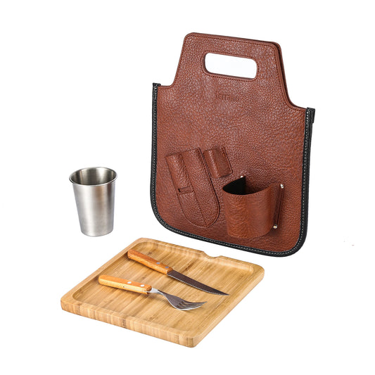 Set Parrilla Asador Outdoor Terrano - Marrón