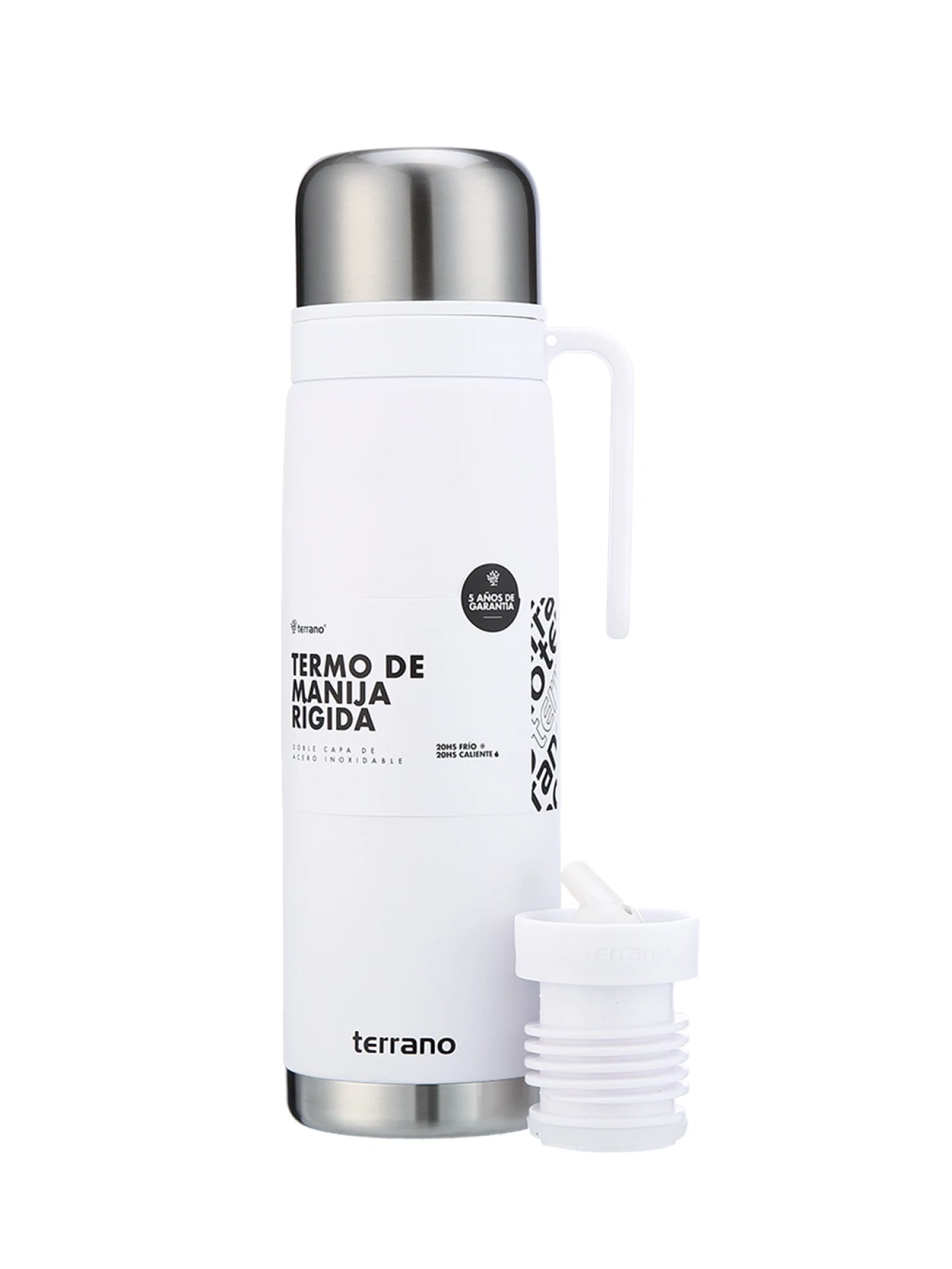 Termo 1Lt. Manija Rígida Premium - Blanco