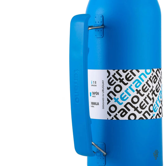 Termo Premium 1Lt. con Manija - Azul Eléctrico