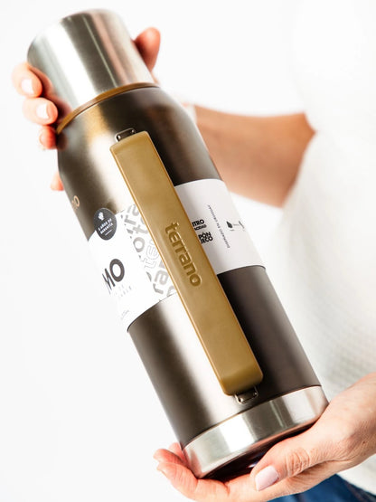 Termo Premium 1Lt. con Manija - Marrón Metalizado