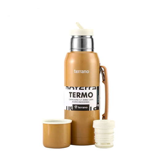 Termo Premium 1Lt. con Manija - Oro