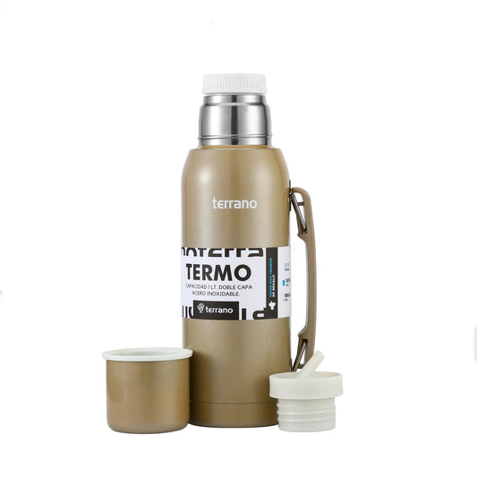 Termo Premium 1Lt. con Manija - Plata