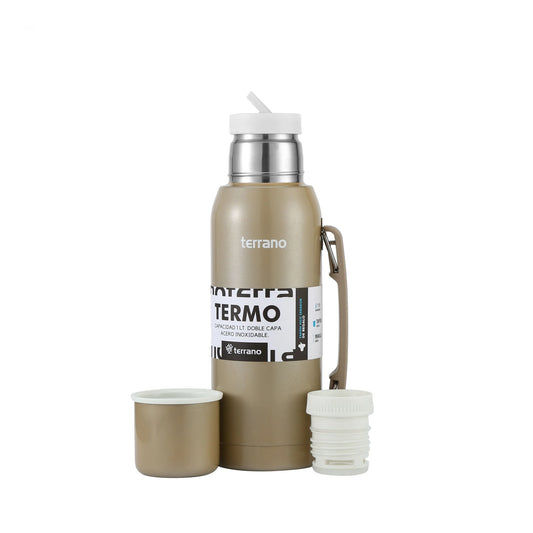 Termo Premium 1Lt. con Manija - Plata