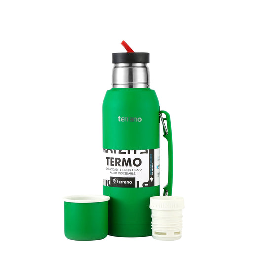 Termo Premium 1Lt. con Manija - Verde Brasil