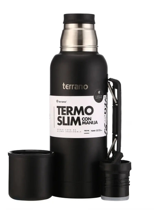 Termo Slim 750ml con Manija - Negro