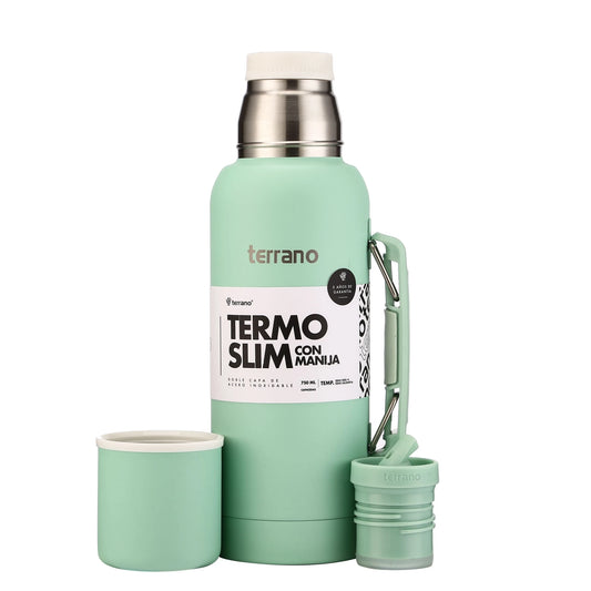 Termo Slim 750ml con Manija - Verde Agua